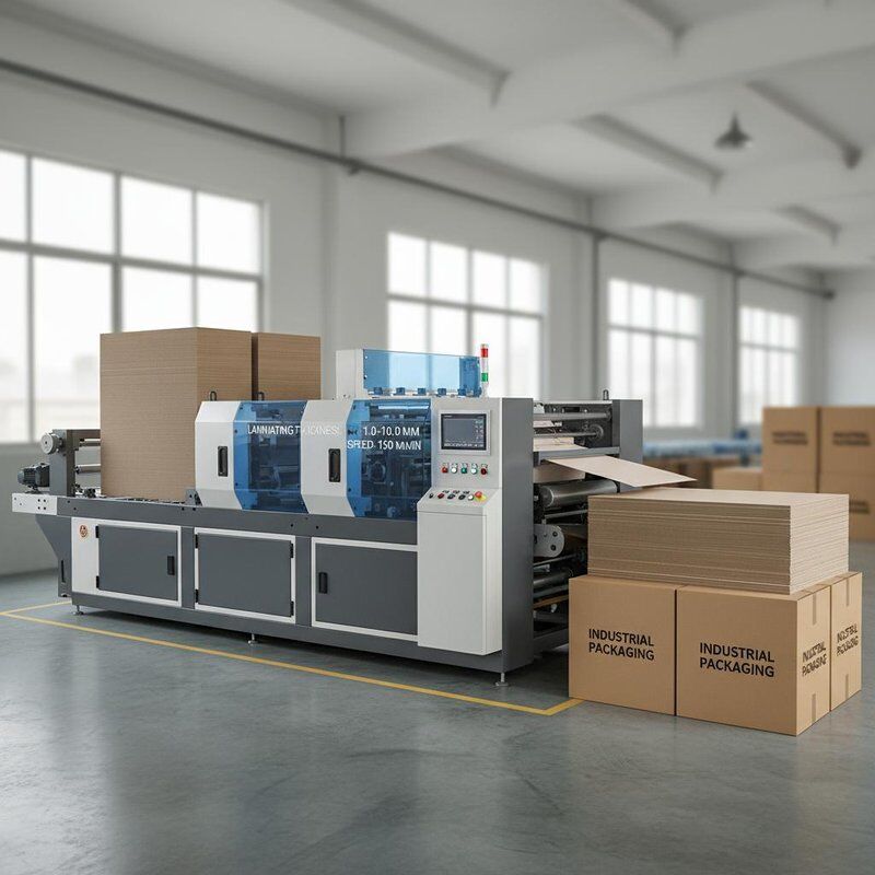 Papier membraan materiaal High Speed Flute Laminator met laminatie dikte van 1 tot 10 mm en verpakking type kartonnen voor de industrie